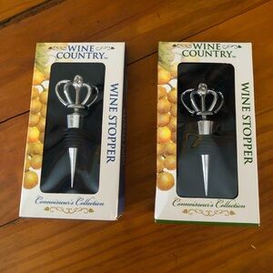NWT Silver Toned Wine Stopper Pair
